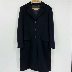 MaxMara 100% Virgin Wool Coat Black Sz 8